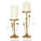 Gold Metal Abstract Mushroom Inspired Candle Holder Set